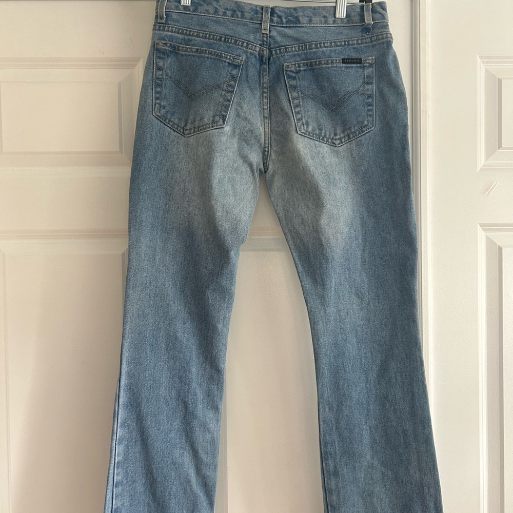 Hand-Painted Sanctuary Jeans - Size 29 Flare, One-of-a-kind, vintage Y2K - Picture 6 of 7